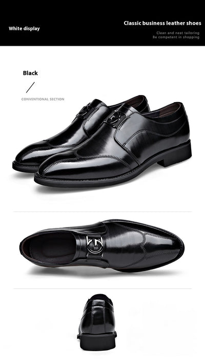 Zapatos de Cuero Elegantes con Bordado - Slip-on Puntiagudo para Hombre - Image 27