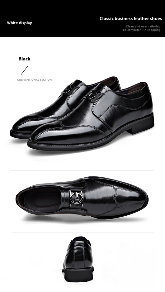 Zapatos de Cuero Elegantes con Bordado - Slip-on Puntiagudo para Hombre - Image 27