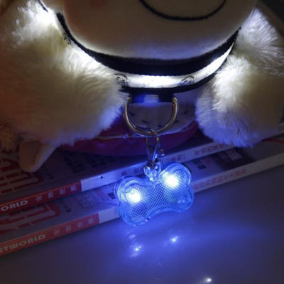 Placa de Identificación LED Forma Hueso para Mascotas - Collar de Seguridad Luminoso - Image 6
