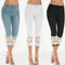 Pantalones Cropped de Encaje Elegante