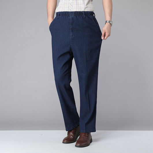 Pantalones Casuales Hombre Cintura Alta Elástica Cómodos - Image 5