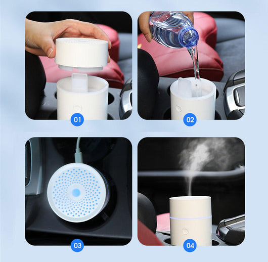 Difusor de Aroma Ultrasónico para Auto con Luz LED y Humidificador - Image 4