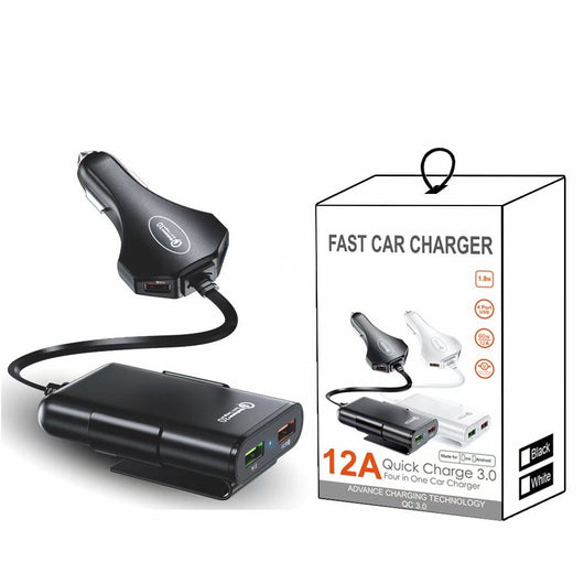 Cargador Rápido 12A de 4 Puertos USB con Cable Incluido - Image 12