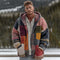 Cardigan Casual Hombre con Estampado Abstracto Largo