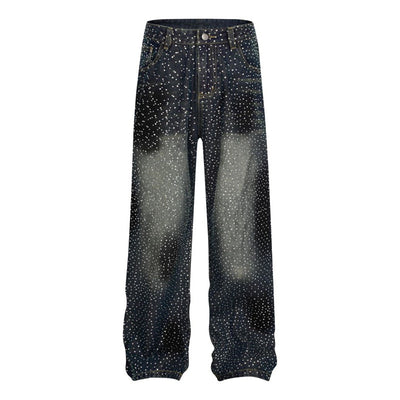 Pantalones Jeans Rectos Anchos con Detalles de Strass - Diseño Casual Moderno - Image 15