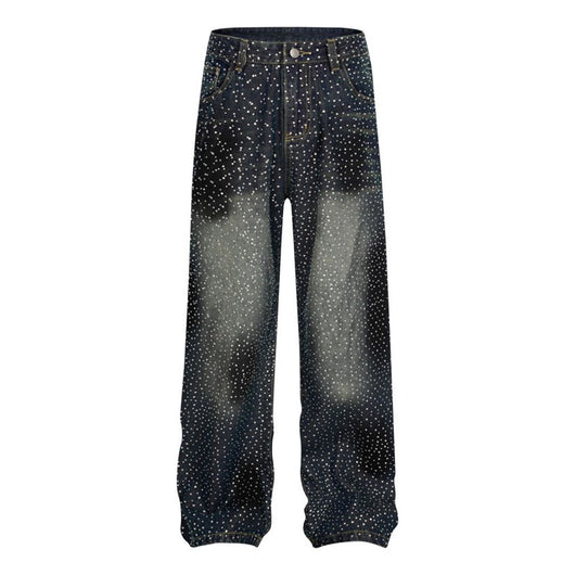 Pantalones Jeans Rectos Anchos con Detalles de Strass - Diseño Casual Moderno - Image 15