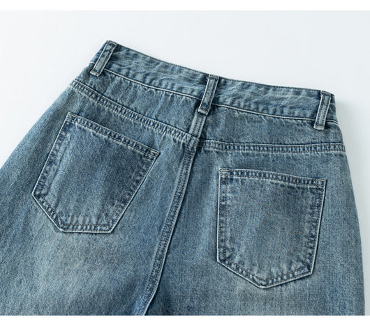 Jeans Acampanados de Talle Alto para Mujer Talla Grande con Efecto Drapeado - Image 22