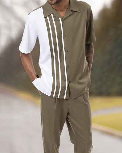 Conjunto de Camisa Casual y Pantalón para Hombre Talla Grande - Image 11
