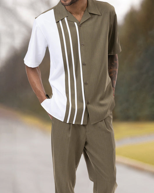 Conjunto de Camisa Casual y Pantalón para Hombre Talla Grande - Image 11