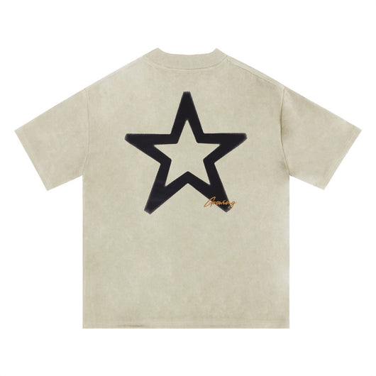 Playera Hombre Estampado Estrella de Cinco Puntas - Image 3