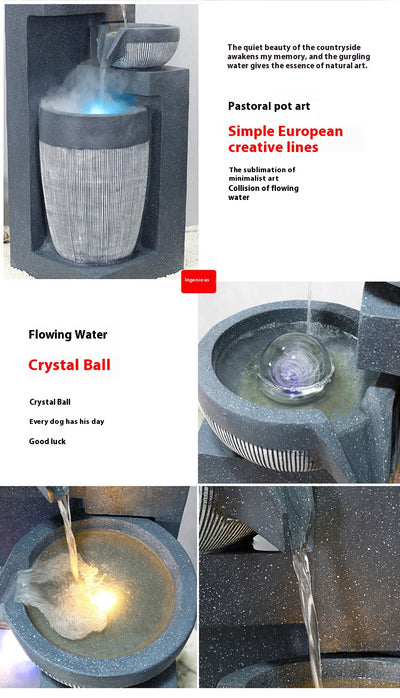 Fuente de Agua Decorativa con Humidificador para Sala de Estar - Image 27