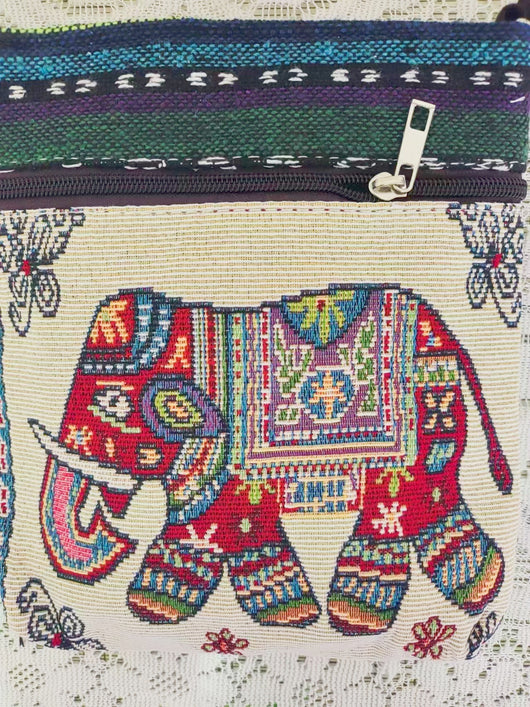 Bolso Bandolera Bordado Étnico con Elefante y Mariposa Estilo Chino - Image 68