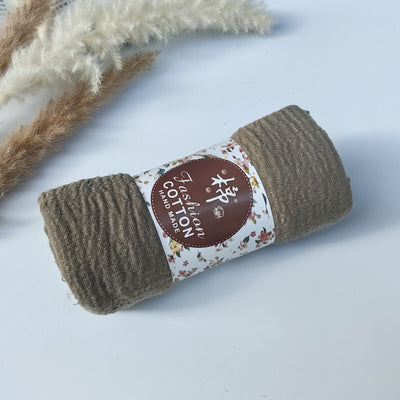 Pañuelo de Algodón y Lino Arrugado Monocromático - Image 78