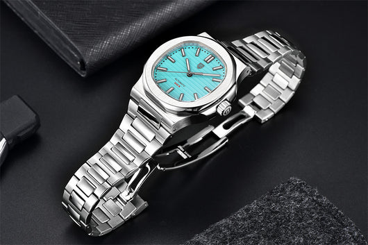 Reloj Automático de Acero Inoxidable Resistente al Agua - Diseño Barril - Image 29