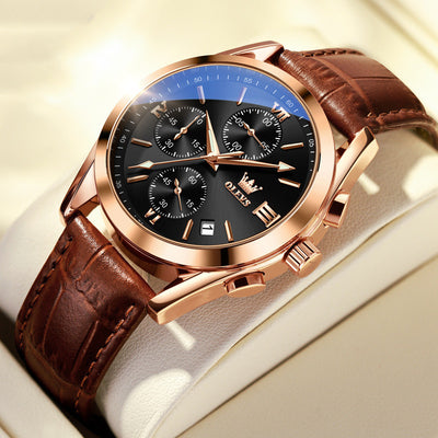 Reloj Deportivo Hombre Tres Ojos Seis Pines Resistente al Agua con Calendario - Image 7