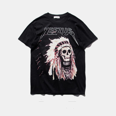 Camiseta de Algodón Puro con Diseño Calavera Religiosa Unisex - Image 4