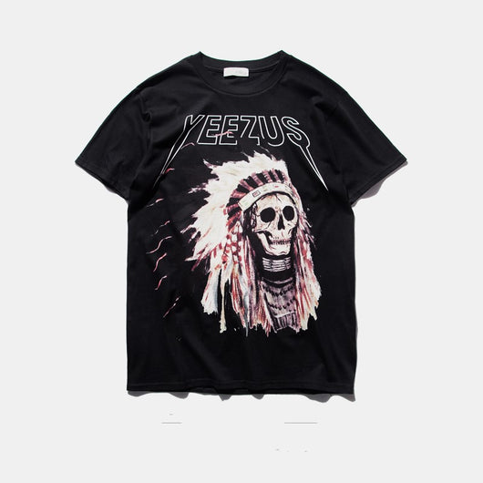 Camiseta de Algodón Puro con Diseño Calavera Religiosa Unisex - Image 4