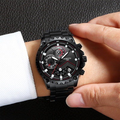 Reloj de Cuarzo NIBOSI Tres Esferas Seis Agujas - Diseño Deportivo Multifunción - Image 3