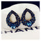 Aretes de Diamante Zafiro Gota de Agua - Diseño Elegante