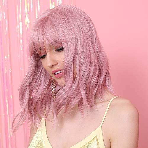 Peluca Rizada Larga Rosa Qi Liu Haizhong