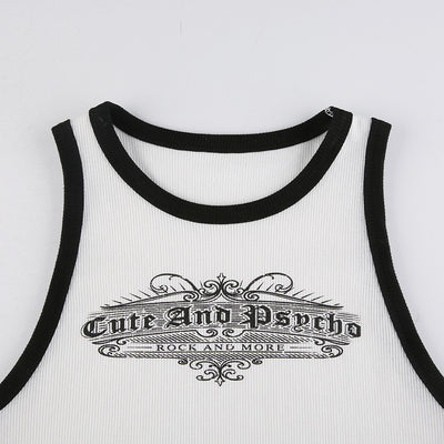 Top Cropped Estampado Alfabeto Contraste Ajustado - Image 10