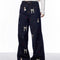Pantalones Jeans Anchos con Estampado Animal Print - Loose Fit Casual para Mujer