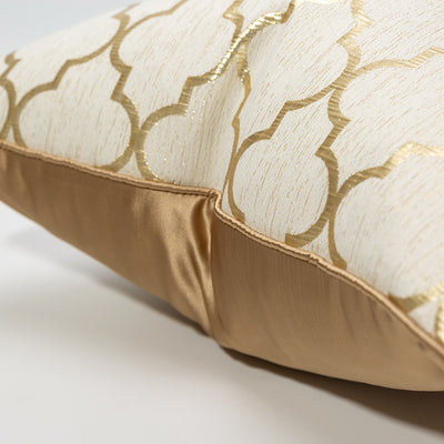 Funda de Almohada Oro Champagne con Diseño Geométrico Diamante - Image 5