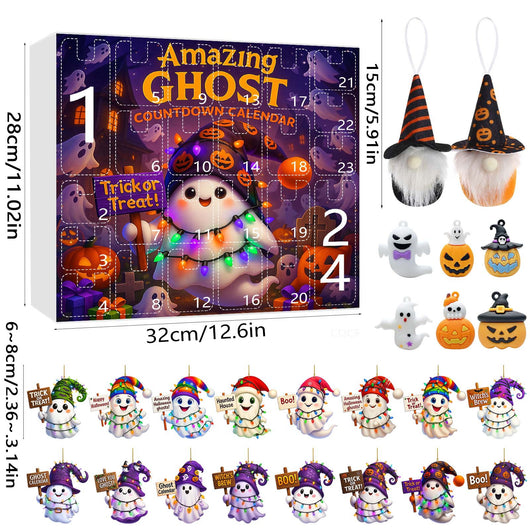 Adorno Navideño Muñeca Fantasma Calabaza en Caja Sorpresa - Image 13