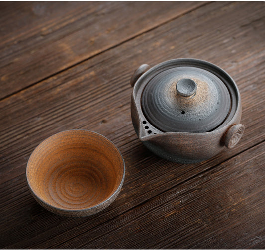 Juego de Té Portátil Japonés de Cerámica para Viajes