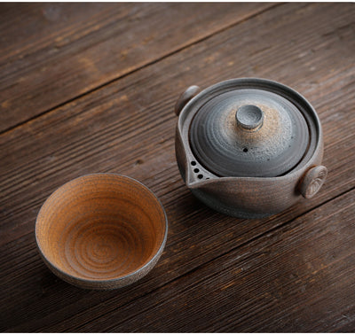 Juego de Té Portátil Japonés de Cerámica para Viajes