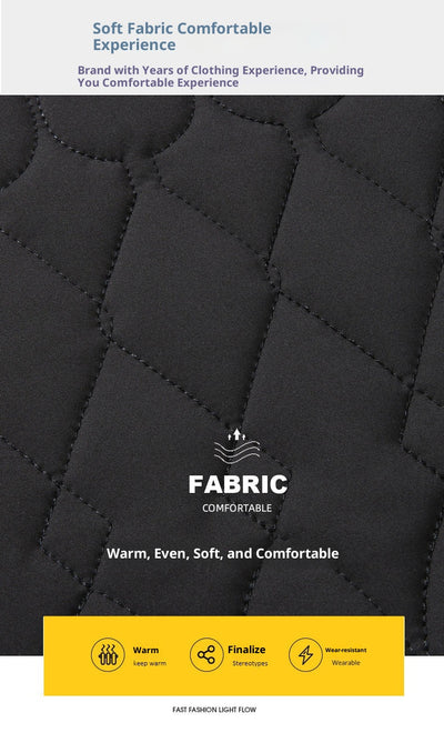 Chaqueta Acolchada de Negocios con Diseño Geométrico para Hombre - Image 15