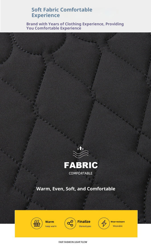 Chaqueta Acolchada de Negocios con Diseño Geométrico para Hombre - Image 15