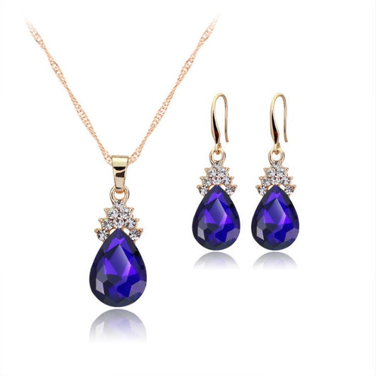 Conjunto de Collar y Aretes de Cristal Diamante para Mujer - Image 11