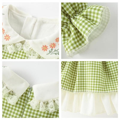 Vestido Infantil Estilo Pastoral de Manga Larga Princesa - Image 10