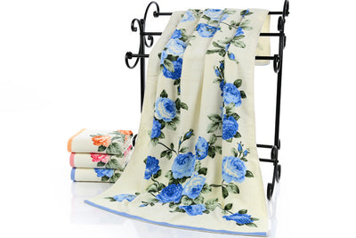 Toalla de Baño Algodón con Estampado de Peonía - Image 11