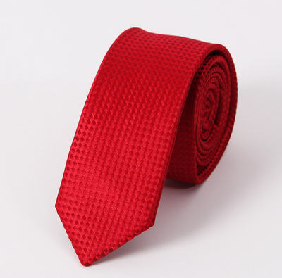 Corbata Delgada Coreana Formal Jacquard Poliéster Seda para Hombre - Image 3
