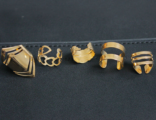 Anillo de Aleación Calado de Cinco Piezas - Image 2