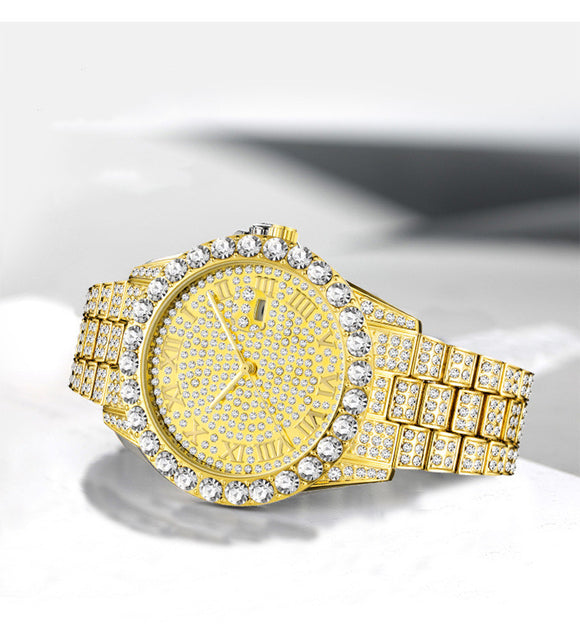 Reloj Hip Hop para Hombre con Cristales Brillantes