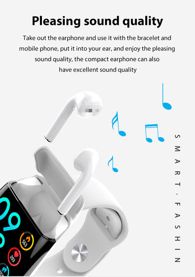 Pulsera Inteligente M8 con Auriculares Bluetooth 2 en 1 - Image 24