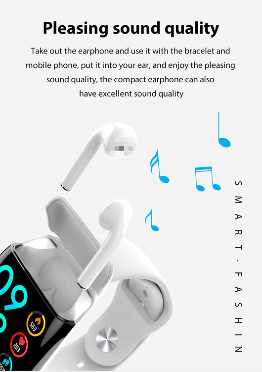 Pulsera Inteligente M8 con Auriculares Bluetooth 2 en 1 - Image 24