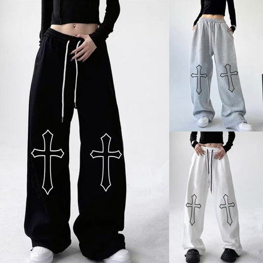 Pantalón Deportivo Cintura Alta con Cordón Estilo Hot Girl Hiphop