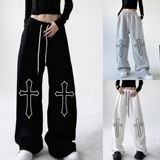 Pantalón Deportivo Cintura Alta con Cordón Estilo Hot Girl Hiphop