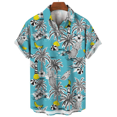 Camisa Vintage de Verano para Hombre Cuello V Talla 5XL - Image 30