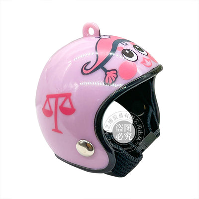 Red pet helmet with a strawberry design, featuring a smiling face, green leaves, and yellow seeds. - Image 15