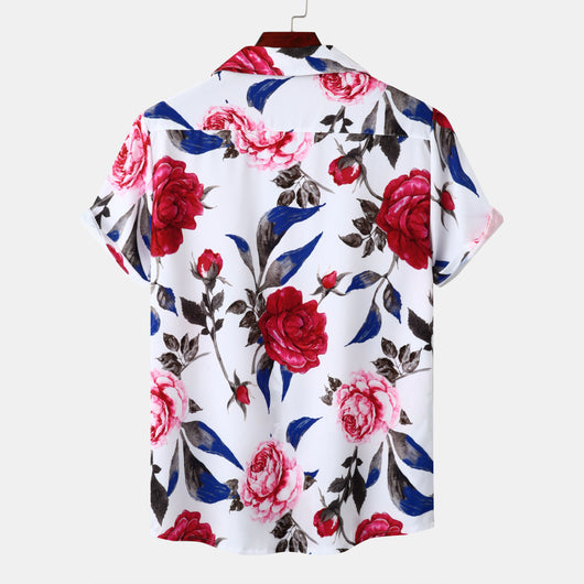 Camisa Casual de Playa para Hombre - Manga Corta Estilo Vacaciones - Image 9