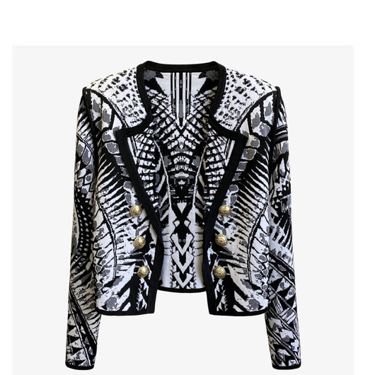 Cardigan de Punto Contraste Negro y Blanco Premium - Image 10