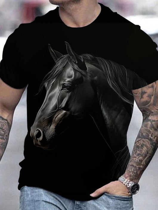 Camiseta Manga Corta con Impresión 3D para Hombre - Image 23