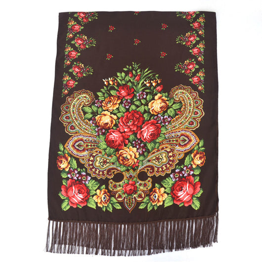 Pañuelo Étnico Largo con Borlas Estampado para Viajes - Image 36