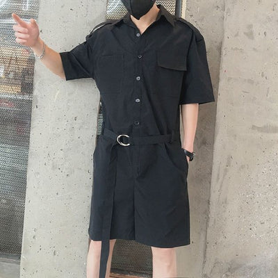 Mono Jumpsuit para Hombre Streetwear Media Manga con Cinturón - Image 12