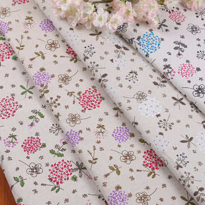 Tela Estampada de Kapok, Algodón y Cáñamo Blendado